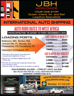 JBH Worldwide  - Great Rates to West Africa